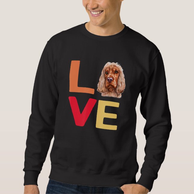 Sweatshirt J'Aime Mon Animal Français Cocker Espagnol Chien A (Devant)
