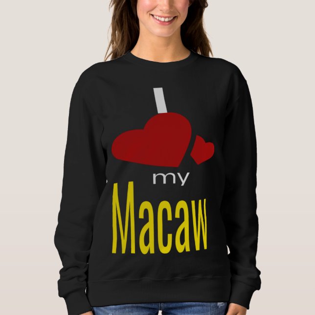 Sweatshirt J'aime mon ara macao (Devant)