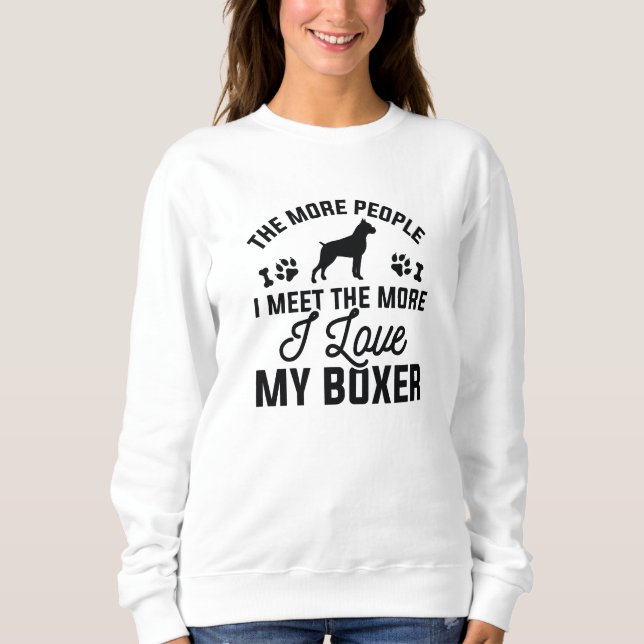 Sweatshirt J'Aime Mon Boxer (Devant)