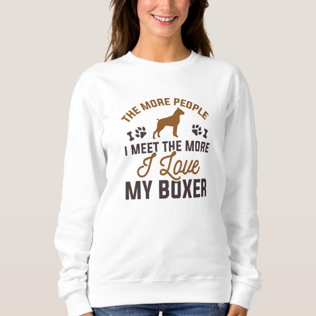 Sweatshirt J'Aime Mon Boxer (Devant)