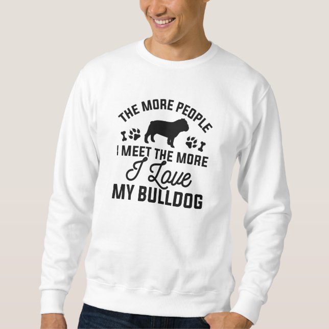 Sweatshirt J'Aime Mon Bulldog (Devant)