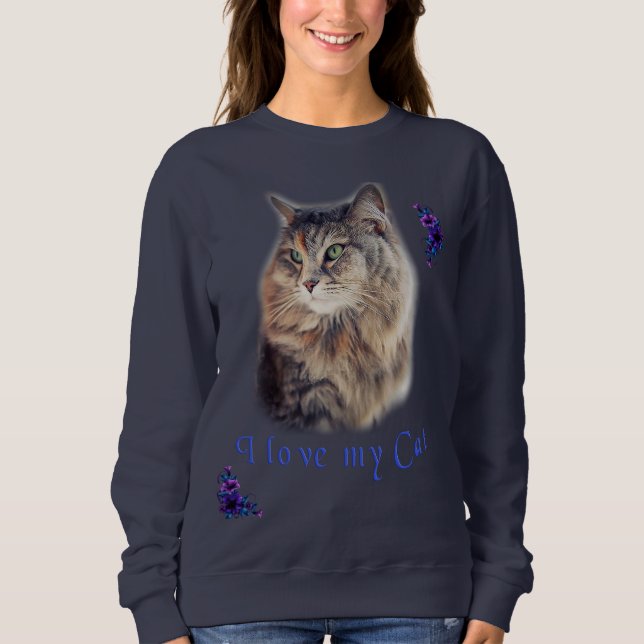 Sweatshirt J'aime mon chat (Devant)