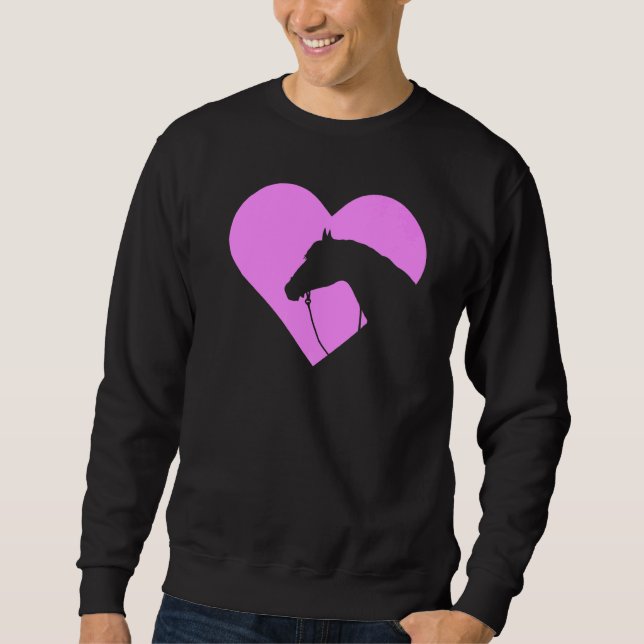 Sweatshirt J'Aime Mon Cheval Coeur Cheval Équitation Cheval F (Devant)