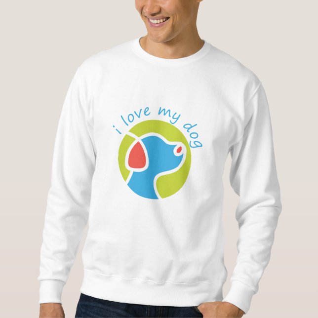 Sweatshirt j'aime mon chien (Devant)