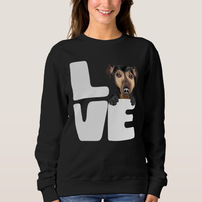 Sweatshirt J'Aime Mon Chien Terrier De Manchester (Devant)