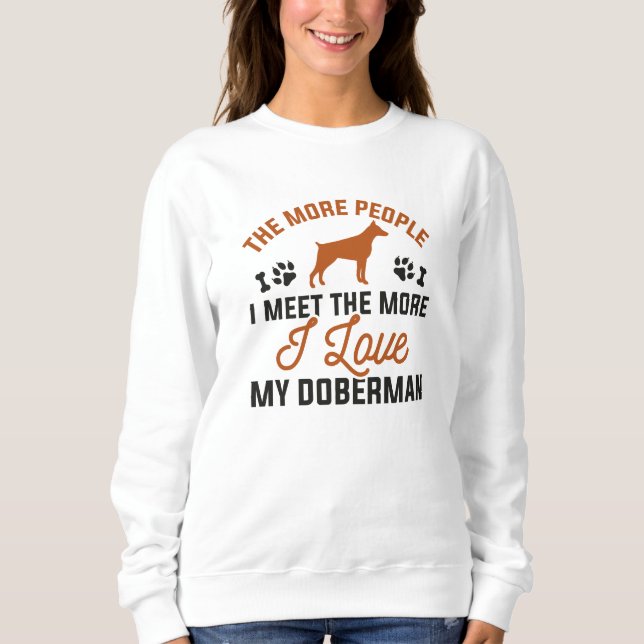 Sweatshirt J'Aime Mon Doberman (Devant)
