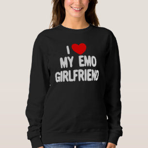 Sweatshirt J'Aime Mon Emo Girlfriend Coeur Rouge J'Aime Mon E