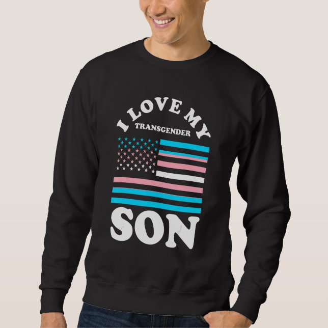 Sweatshirt J'Aime Mon Fils Transgenre Lgbt Pride Mois Csd (Devant)