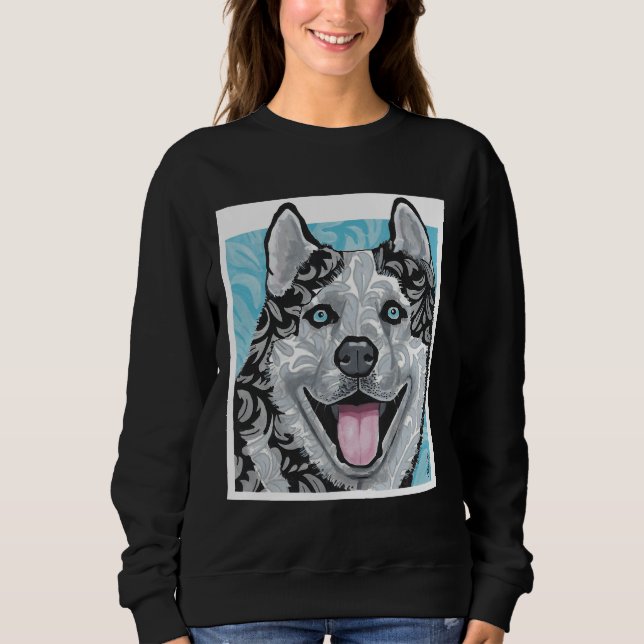 Sweatshirt J'Aime Mon Husky Sibérien ! (Devant)