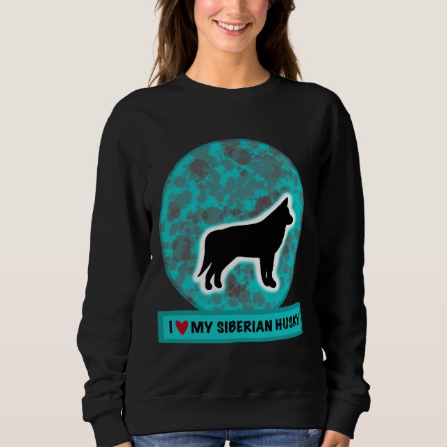 Sweatshirt J'Aime Mon Husky Sibérien (Devant)