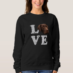 Sweatshirt J'Aime Mon Laboratoire De Chocolat Labrador Retrie