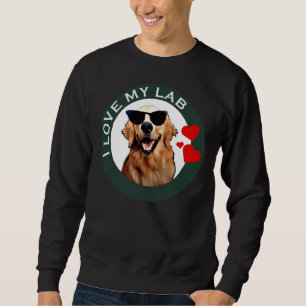 Sweatshirt J'aime mon Labrador Retriever Green Active