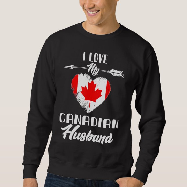 Sweatshirt J'aime mon mari canadien Canada (Devant)
