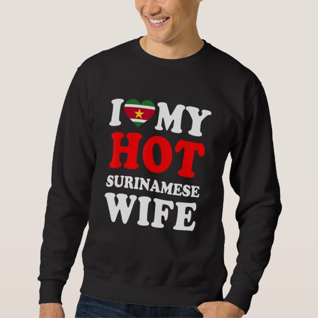 Sweatshirt J'aime mon mari chaud surinamais (Devant)