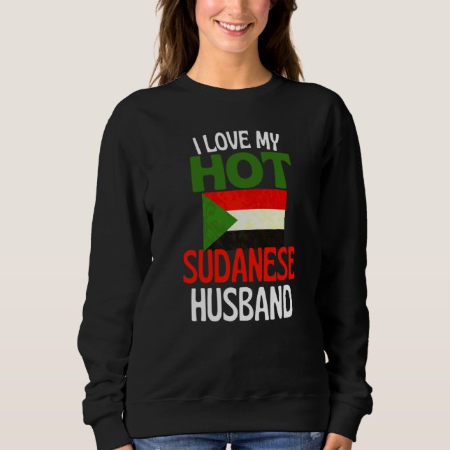 Sweatshirt J'aime mon mari soudanais chaud  Soudan Relation (Devant)
