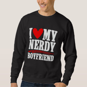 Sweatshirt J'aime mon petit ami ringard couple petite amie