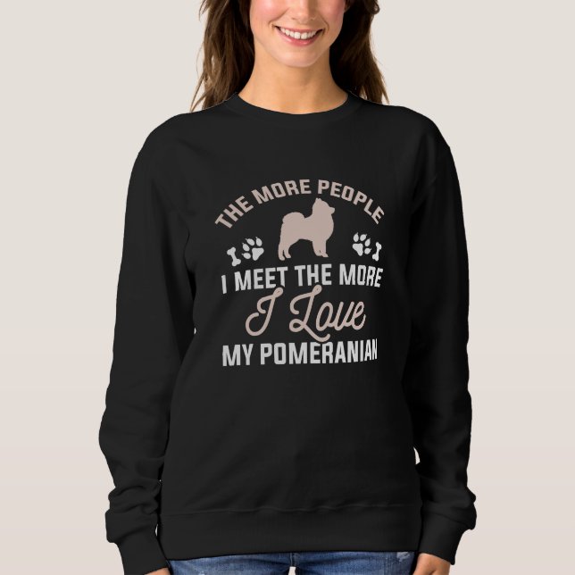 Sweatshirt J'Aime Mon Poméranien (Devant)