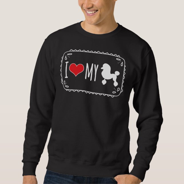 Sweatshirt J'Aime Mon Poodle (Devant)