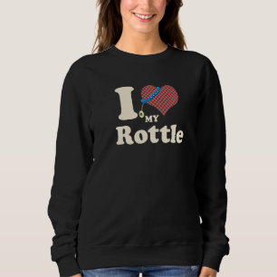Sweatshirt J'Aime Mon Propriétaire De Chien De Coeur De Rotte