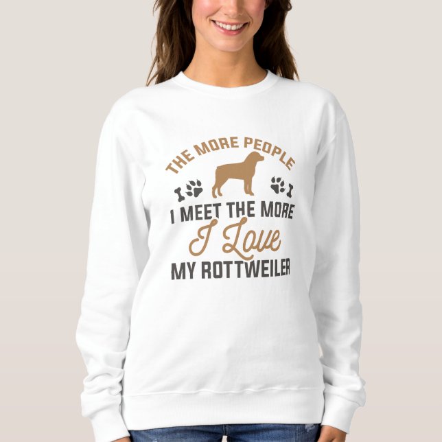 Sweatshirt J'aime mon Rottweiler (Devant)