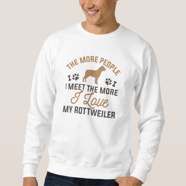 Sweatshirt J'aime mon Rottweiler (Devant)