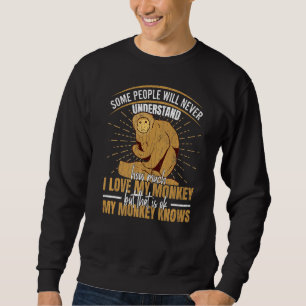Sweatshirt J'Aime Mon Singe Singe Animal Graphic