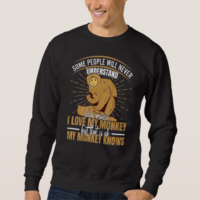 Sweatshirt J'Aime Mon Singe Singe Animal Graphic (Devant)