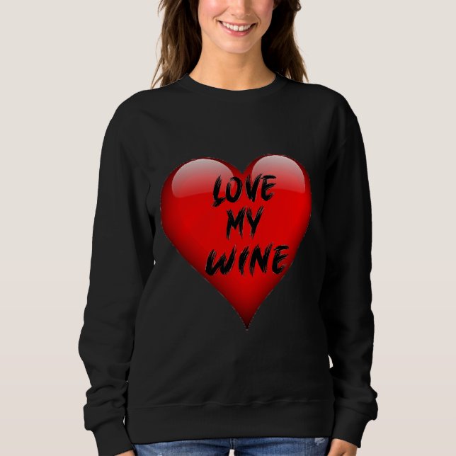 Sweatshirt J'aime mon vin (Devant)