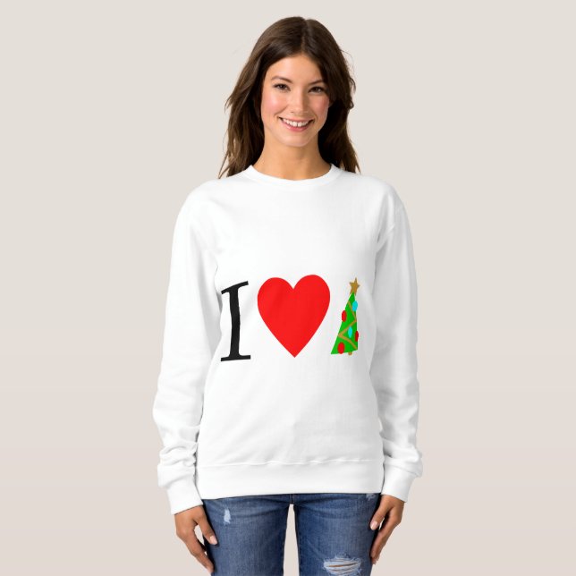 Sweatshirt J'aime Noël  (Devant entier)