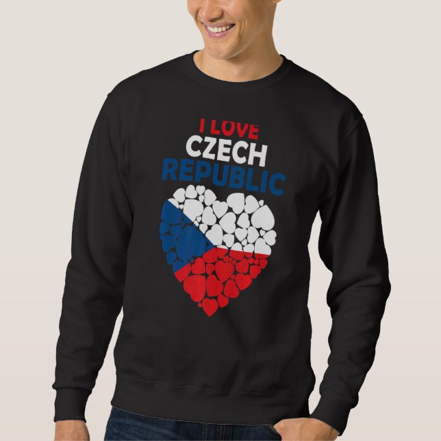 Sweatshirt J'Aime République Tchèque Fière D'Être Tchèque Dra (Devant)