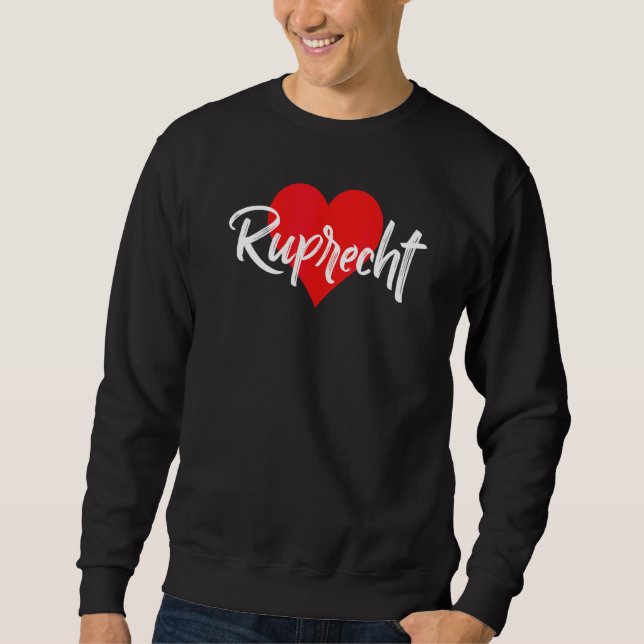 Sweatshirt J'aime Ruprecht prénom  amour cœur (Devant)