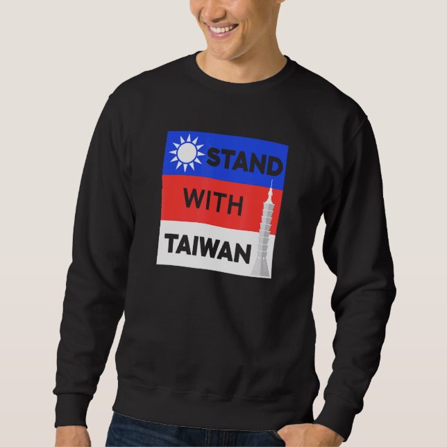Sweatshirt J'Aime Taïwan Drapeau Taïwanais P (Devant)