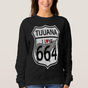 Sweatshirt j'aime tijuana 664 zebra burro donkey mexico