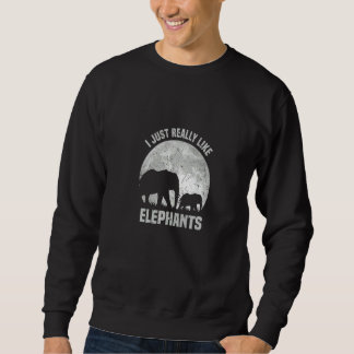 Sweatshirt J'aime vraiment beaucoup les éléphants Afrika Circ