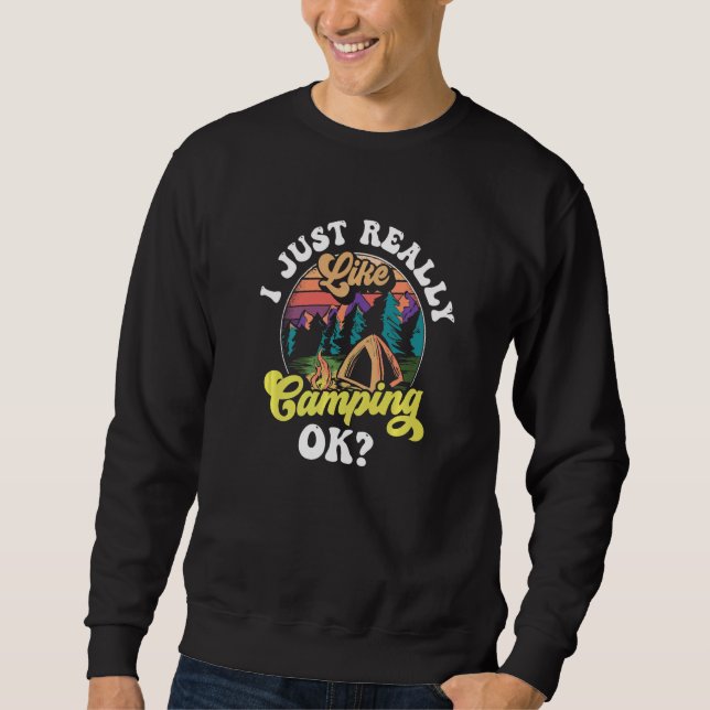 Sweatshirt J'Aime Vraiment Camping Ok Camping Camping (Devant)