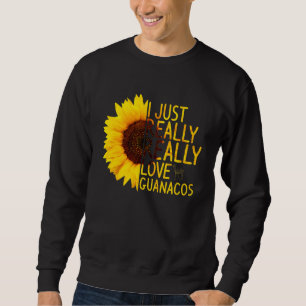 Sweatshirt J'Aime Vraiment Guanacos Femmes Hommes Alpaca Sunf
