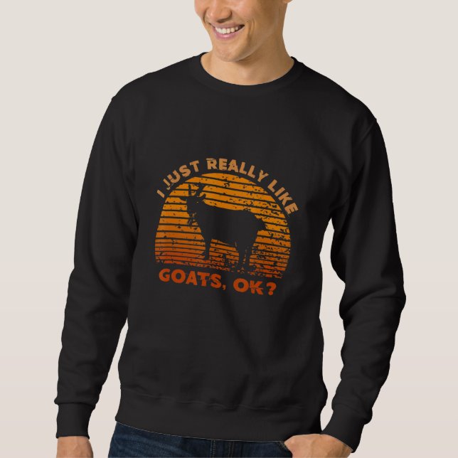 Sweatshirt J'Aime Vraiment Les Chèvres Agricole Animaux Chèvr (Devant)