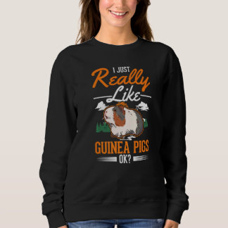 Sweatshirt J'aime vraiment les cochons de Guinée