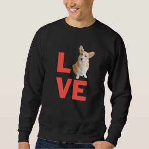 Sweatshirt J'Aime Welsh Corgi Chien Chiot Propriétaires Et An