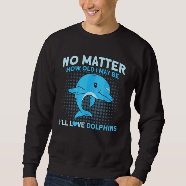 Sweatshirt J'aimerai les dauphins animal dauphin (Devant)