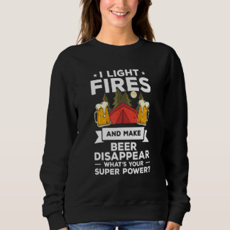 Sweatshirt J'allume les incendies et fais disparaître la bièr