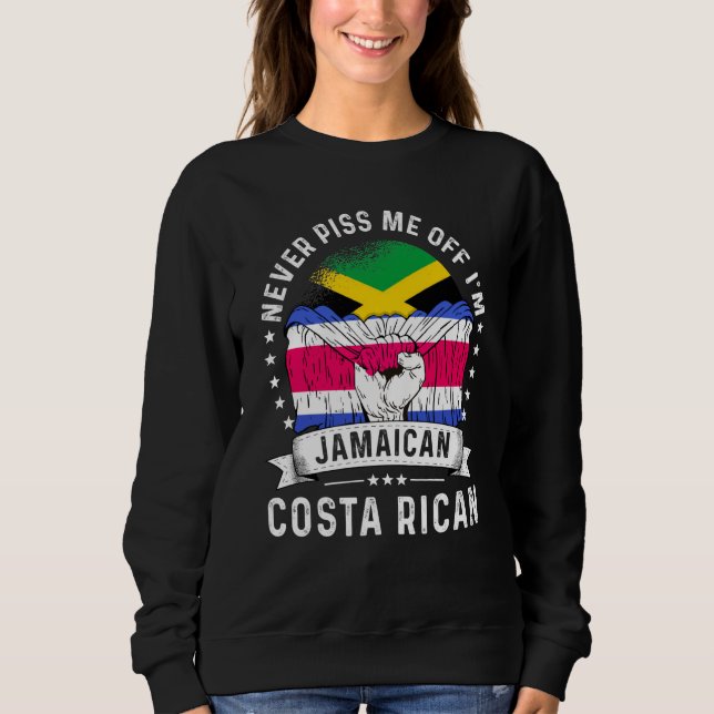 Sweatshirt Jamaica Flag Costa Rica Grown Humor Citizen Pride (Devant)