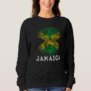 Sweatshirt Jamaïcain King Safari tête Lion Carribean Jamaïcai