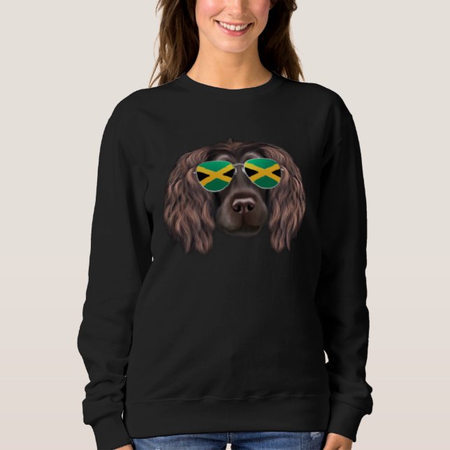 Sweatshirt Jamaican Flag Boykin Spaniel Dog Jamaica Pocket (Devant)