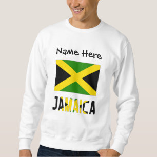 Sweatshirt Jamaïque et drapeau jamaïcain personnalisés 