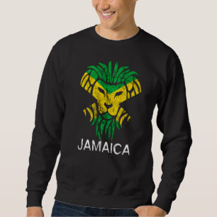 Sweatshirt Jamaïque Tropical Lion Head Fière Racines Jamaïcai