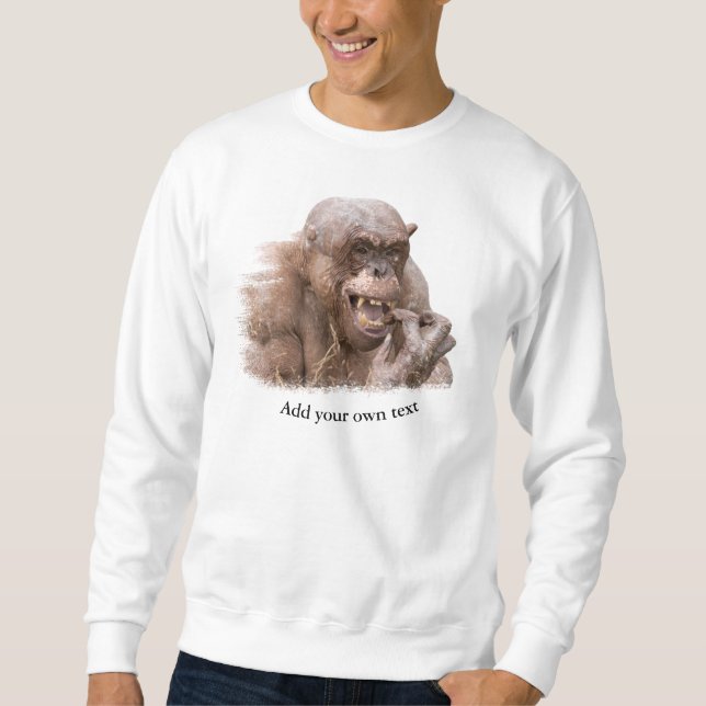 Sweatshirt Jambo The Hairless Chimp (modifier votre propre te (Devant)