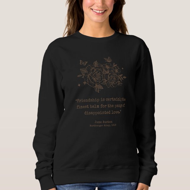Sweatshirt Jane Austen Dark Academia Bookish Bookworm Literar (Devant)