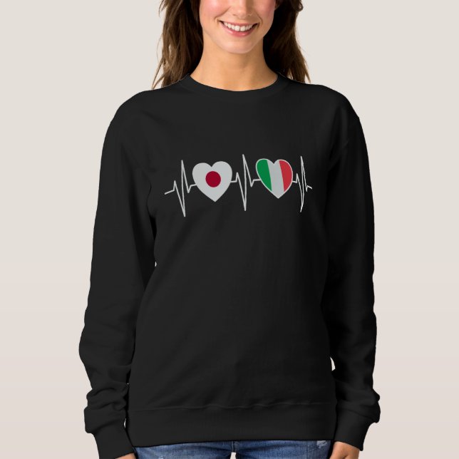 Sweatshirt Japan And Italy Italian Flag Flags (Devant)