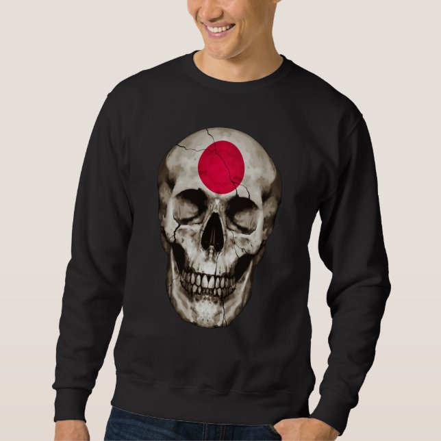 Sweatshirt Japan Flag Skull Japanese Roots Proud Patriotic (Devant)
